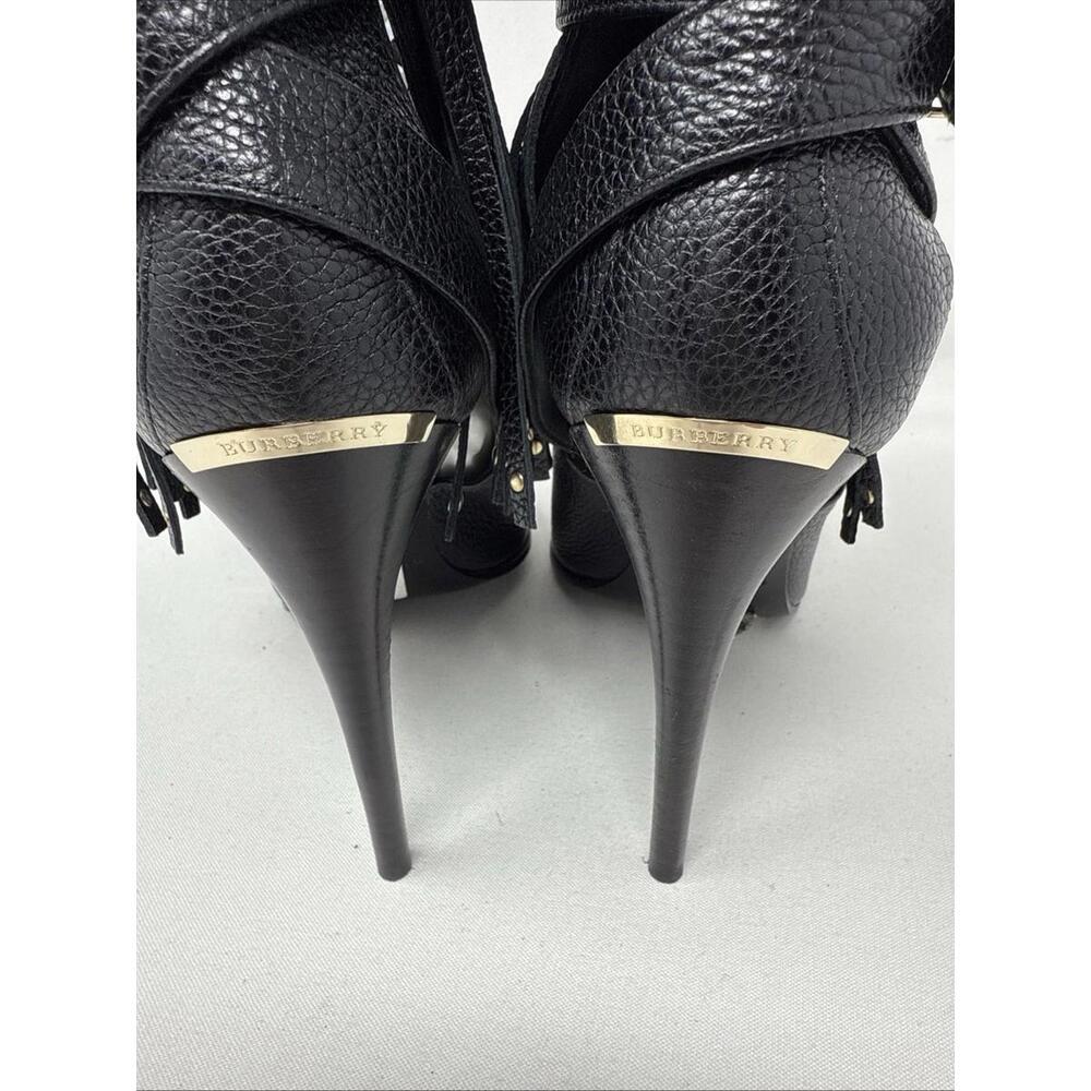 New Burberry Leather Fringe Peep Toe Bootie Size 40 US 9.5 - Picture 16 of 16